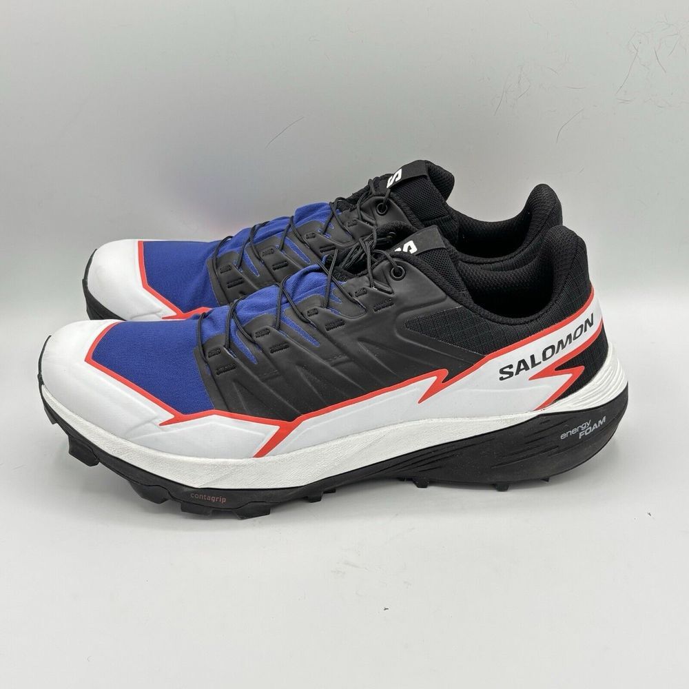 Salomon Thundercross Trail Running Shoes Contagrip Sole Blue White Men's US 9.5